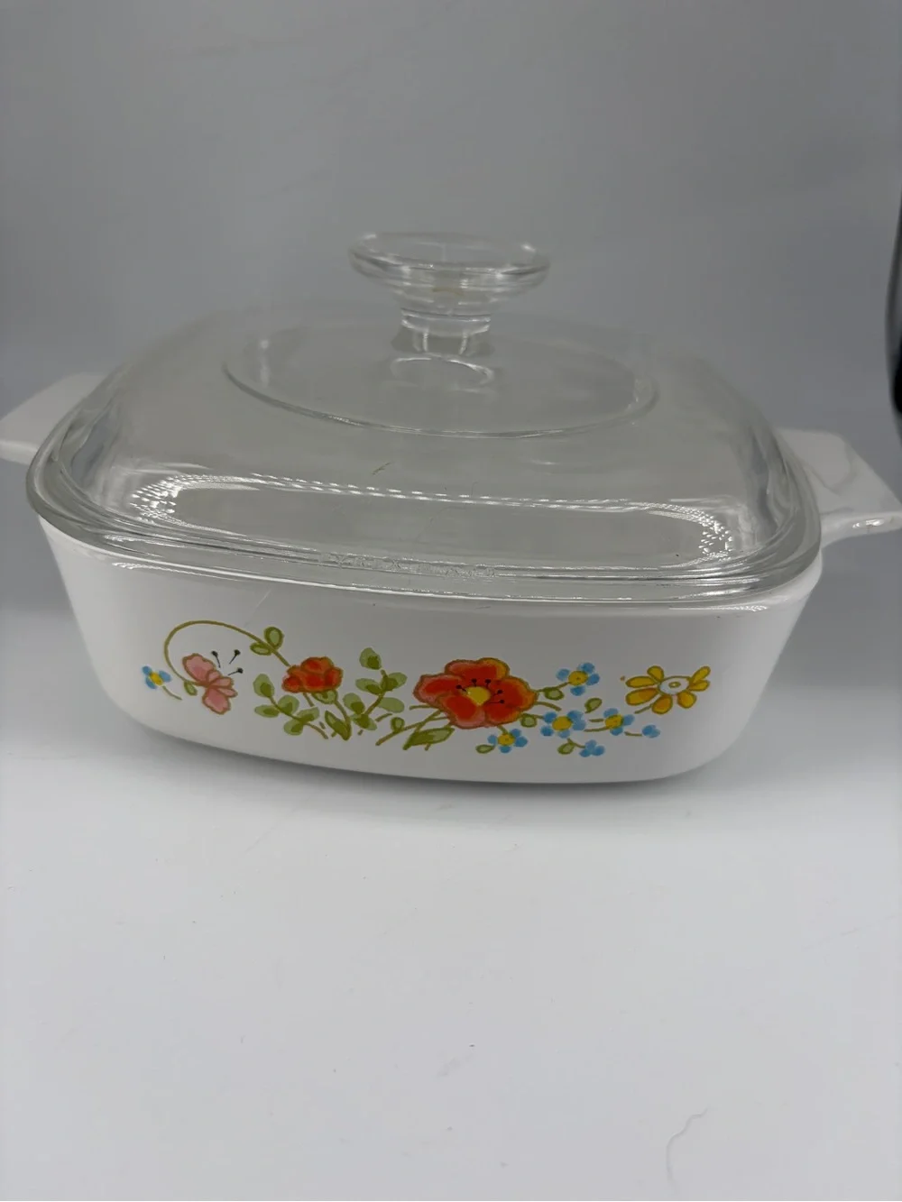 Corning Ware Wildflower 1qt dish with lid